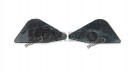 Fit For Royal Enfield New Himalayan 450 Rubber Tank Knee Pad Black and White - SPAREZO